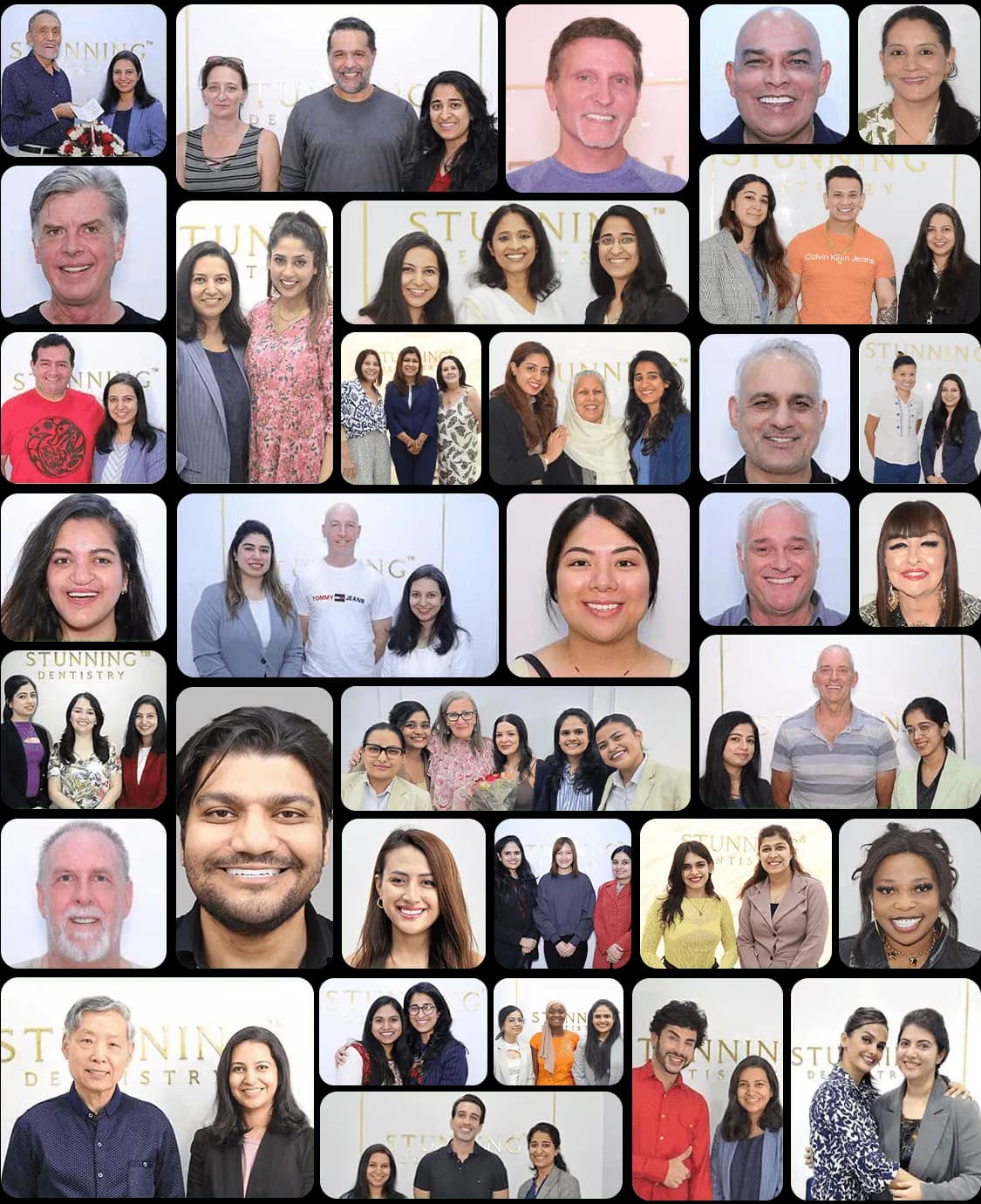 Patient reviews collage